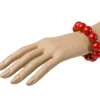 Armband, 70er Jahre, Perlen, rot