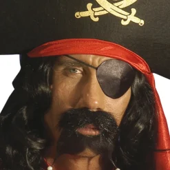 Augenklappe aus Satin, schwarz