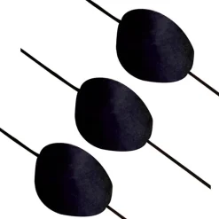 Augenklappe aus Satin, schwarz, 12er