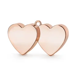 Ballongewicht Doppelherzen, Gewicht ca. 137g – Roségold