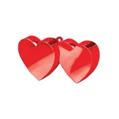Ballongewicht Doppelherz, rot, Gewicht ca. 170g