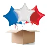 Ballongrüße USA Sterne blau-weiß-rot, 3 Ballons