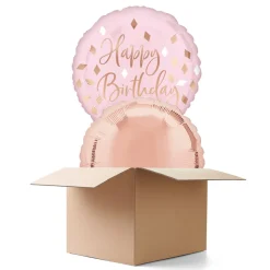 Ballongrüsse Blush Birthday, 2 Ballons