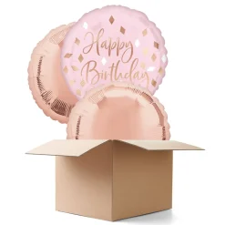 Ballongrüsse Blush Birthday, 3 Ballons