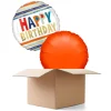 Ballongrüsse Geburtstag Buchstaben und Streifen, 2 Ballons