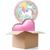 Ballongrüsse Glitzer Einhorn, 2 Ballons