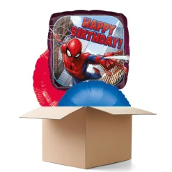 Ballongrüsse Happy-Birthday / Herzlichen Glückwunsch Spiderman, 3 Ballons