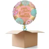 Ballongrüsse Happy-Birthday / Herzlichen Glückwunsch Stay Fabulous, 1 Ballon