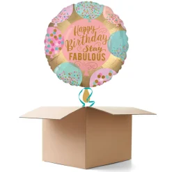 Ballongrüsse Happy-Birthday / Herzlichen Glückwunsch Stay Fabulous, 1 Ballon