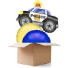 Ballongrüsse H-Birthday, Polizeiauto, 3 Ballons