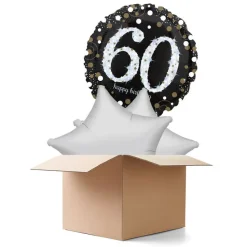 Ballongrüsse H-Birthday, Sparkling 60, 3 Ballons