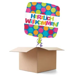 Ballongrüsse HERZLICH WILLKOMMEN, 1 Ballon