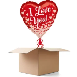 Ballongrüsse I Love You Herzen, 1 Ballon