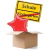 Ballongrüsse Schild Schulanfang XL, 2 Ballons