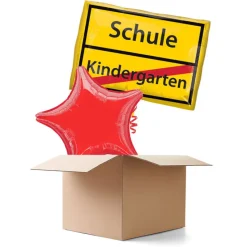 Ballongrüsse Schild Schulanfang XL, 2 Ballons