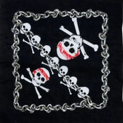 Bandana Pirat, mit Totenköpfen, 55x55 cm