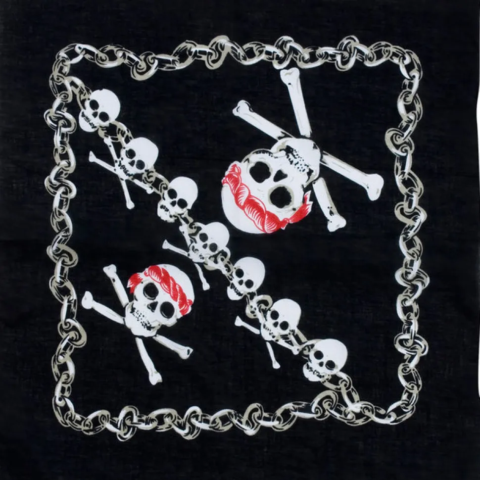 Bandana Pirat, mit Totenköpfen, 55x55 cm