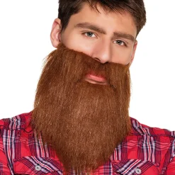 Bart Vollbart Hipster, braun