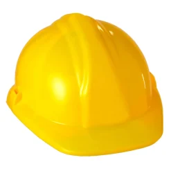 Bauarbeiterhelm für Kinder, Hartplastik, gelb
