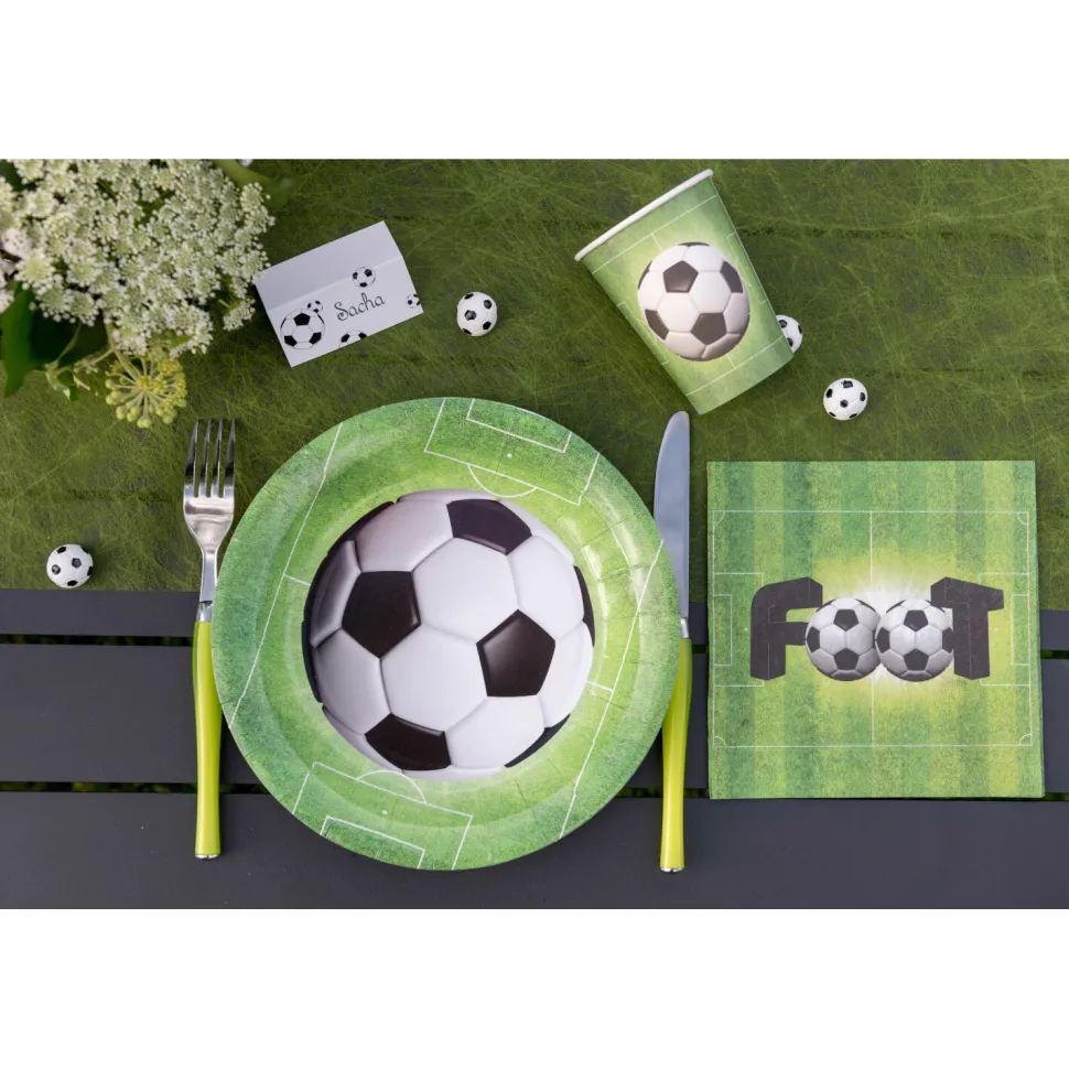 Becher Fussball, Grün, Ø 7.8 x 9.7 cm / 27cl, 10 Stück