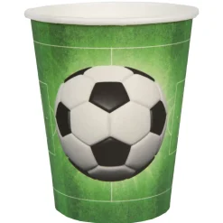 Becher Fussball, Grün, Ø 7.8 x 9.7 cm / 27cl, 10 Stück