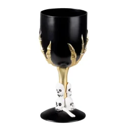 Becher Weinglas Halloween, schwarz, ca. 18cm, 25cl