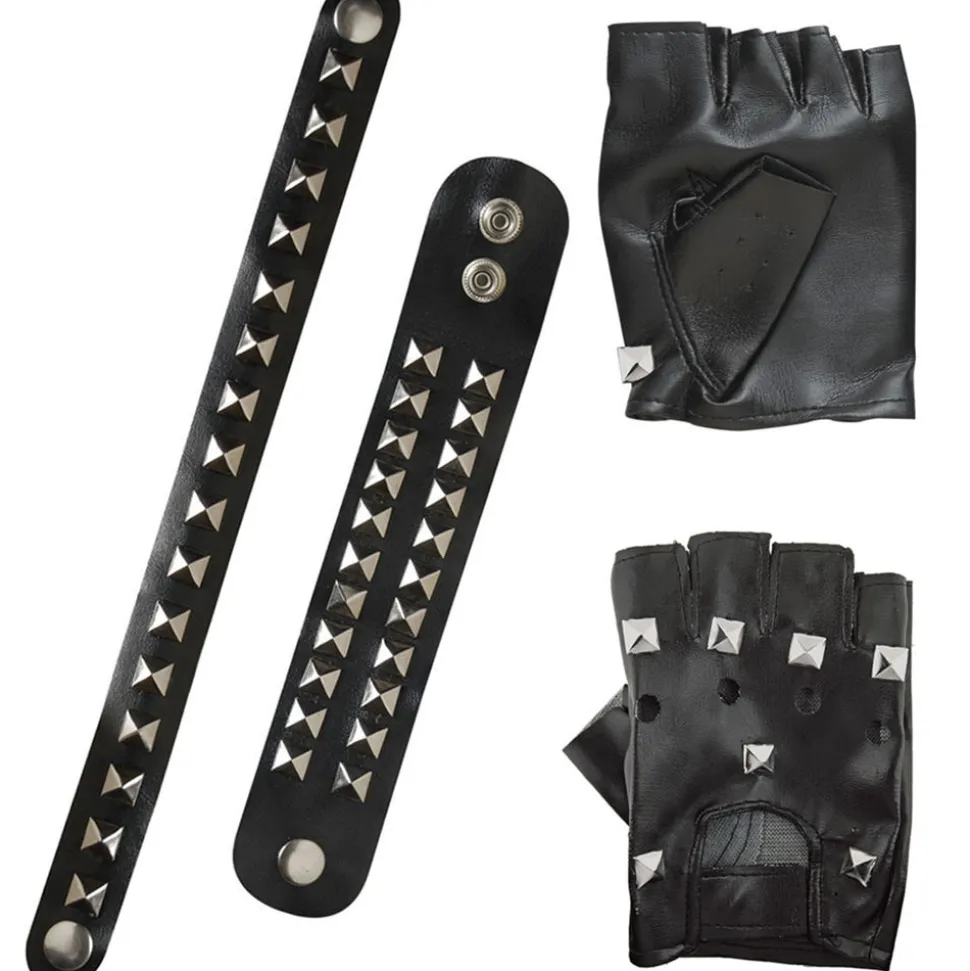 Biker- und Punker Nieten-Set, 5-teilig