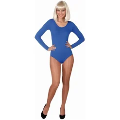 Body, blau, 4/4-Arm, Größe S-M, Elastisch