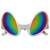 Brille Alien-Augen, mit holographischen Gläsern, silber