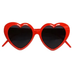 Brille Herzform mit dunklen Gläsern