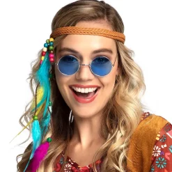 Brille John/Hippie, blaue Gläser