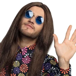 Brille John/Hippie, blaue Gläser