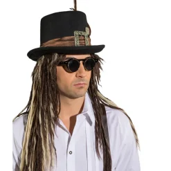 Brille mit Klappen, schwarz, 1 Stück