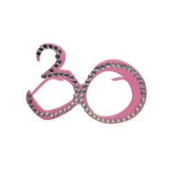 Brille 30 pink mit Brillies