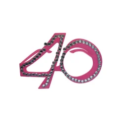 Brille 40 pink mit Brillies