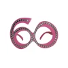 Brille 60 pink mit Brillies
