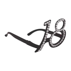 Brille 18 schwarz mit Brillies