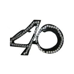 Brille 40 schwarz mit Brillies