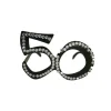 Brille 50 schwarz mit Brillies
