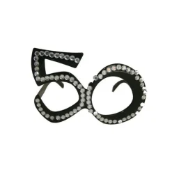 Brille 50 schwarz mit Brillies