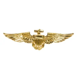 Brosche Piloten-Abzeichen, gold