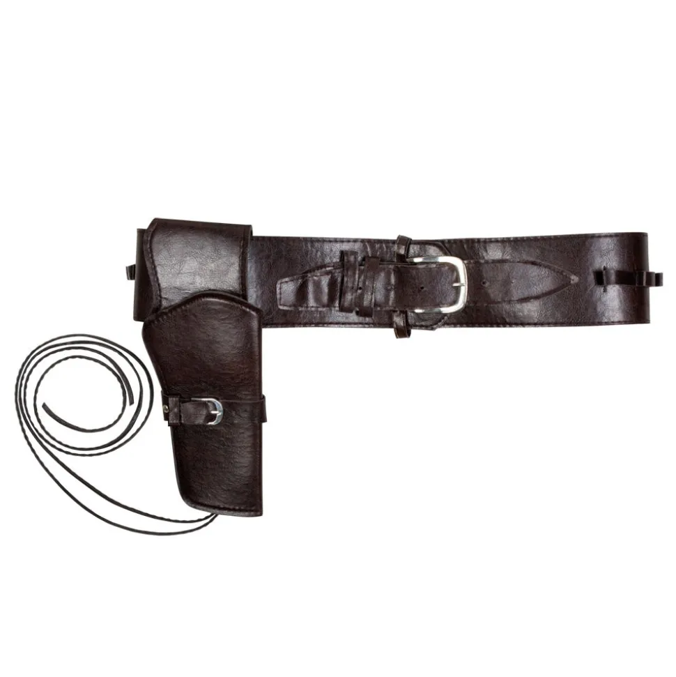 Cowboy Pistolen-Holster mit Gürtel, 114 cm