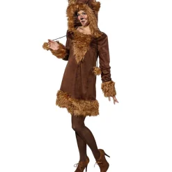 Damen-Kleid Bär mit Kapuze, Gr. 34-36