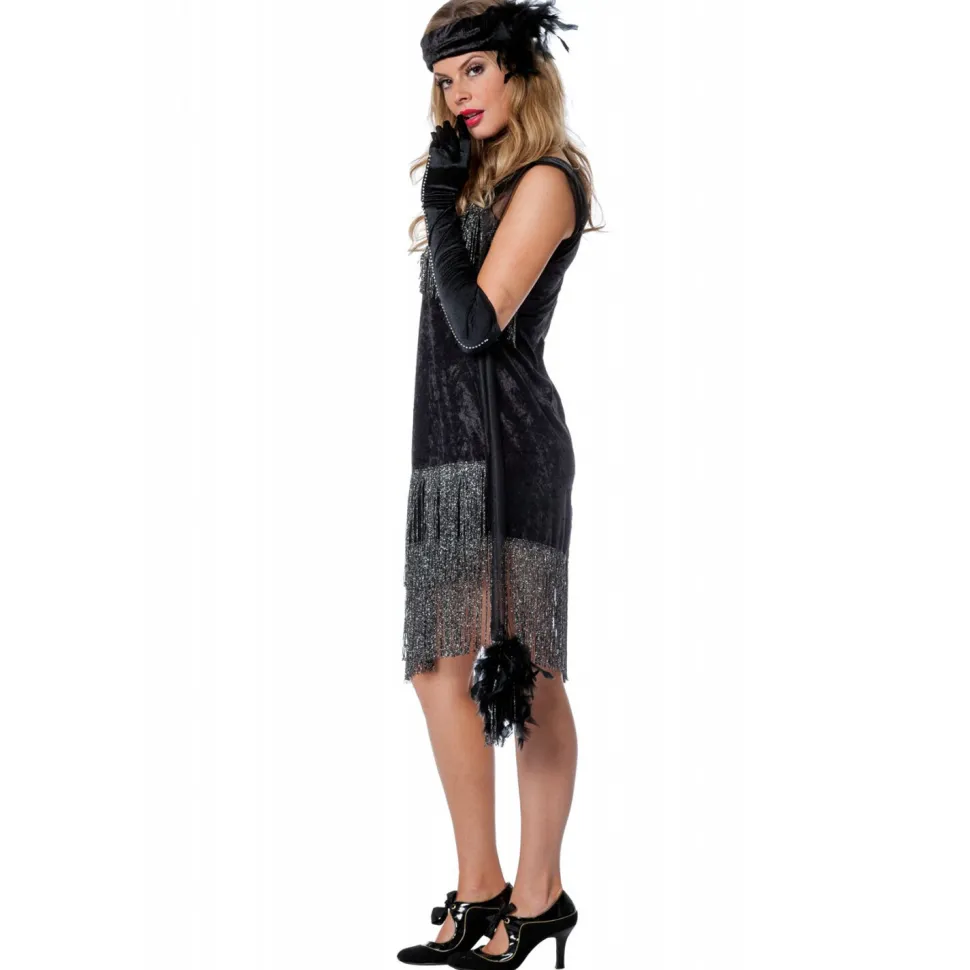 Damen-Kostüm Charleston de Luxe, schwarz, Gr. 36