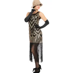 Damen-Kostüm Kleid Charleston Glanz, Gr. S-M