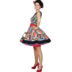 Damen-Kostüm Kleid Pop-Art, Gr. 34