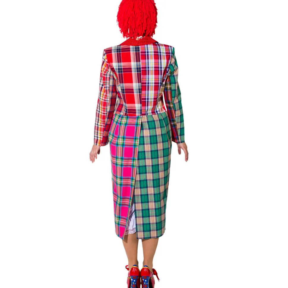 Damen-Kostüm Patchwork Frack Clown, Gr. 34-36