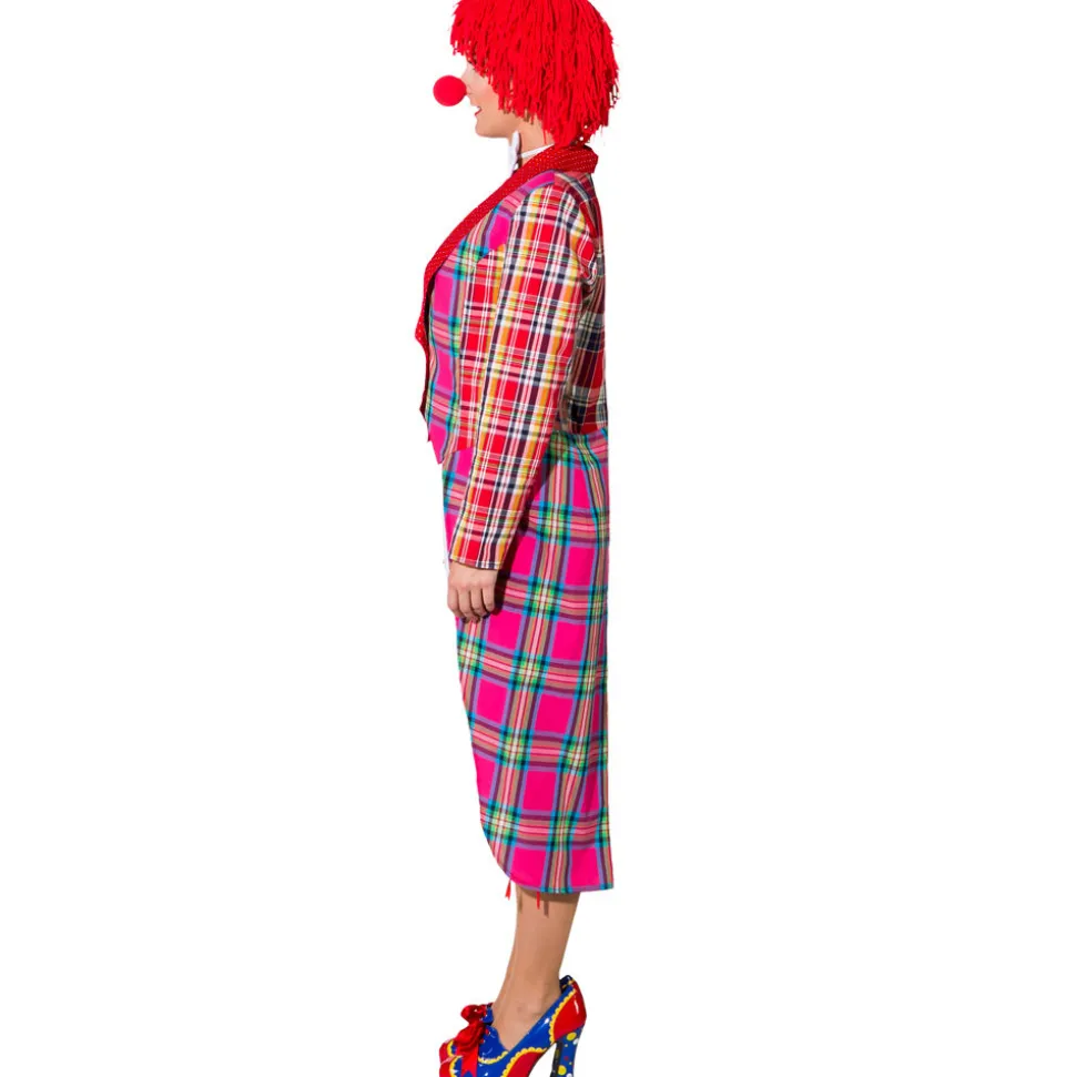 Damen-Kostüm Patchwork Frack Clown, Gr. 34-36