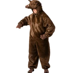 Damen-Kostüm Wildschwein Overall mit Kapuze, Gr. 165-175 cm