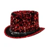 Damen-Zylinder mit Pailletten rot, KW 57-59